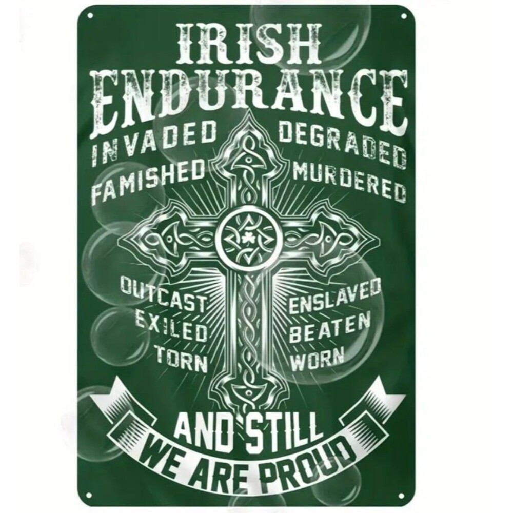 Vintage Irish Celtic Pride Metal Bar Pub Sign